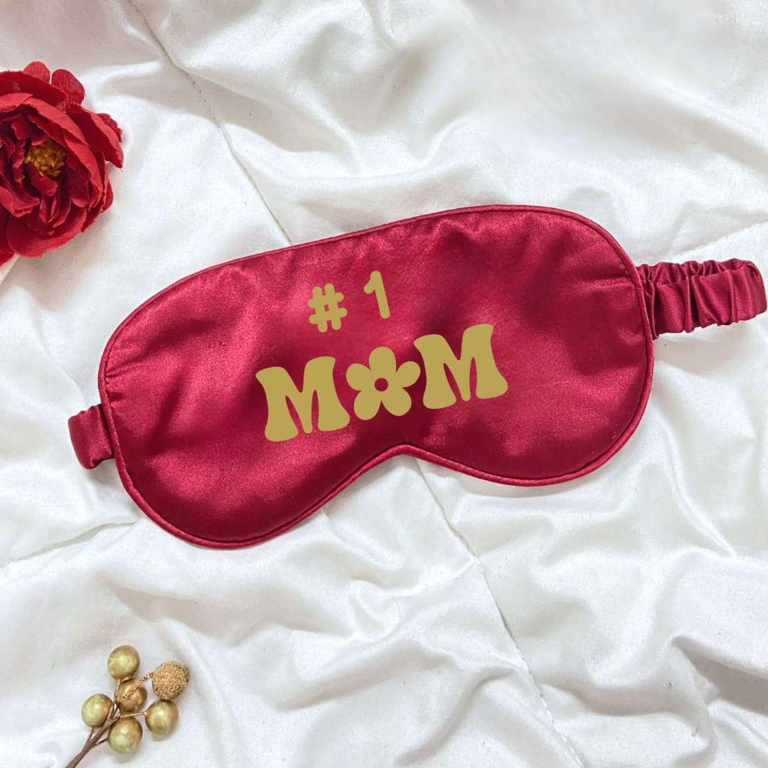 Customized Handmade Printed #1 Mom Satin Eye Mask