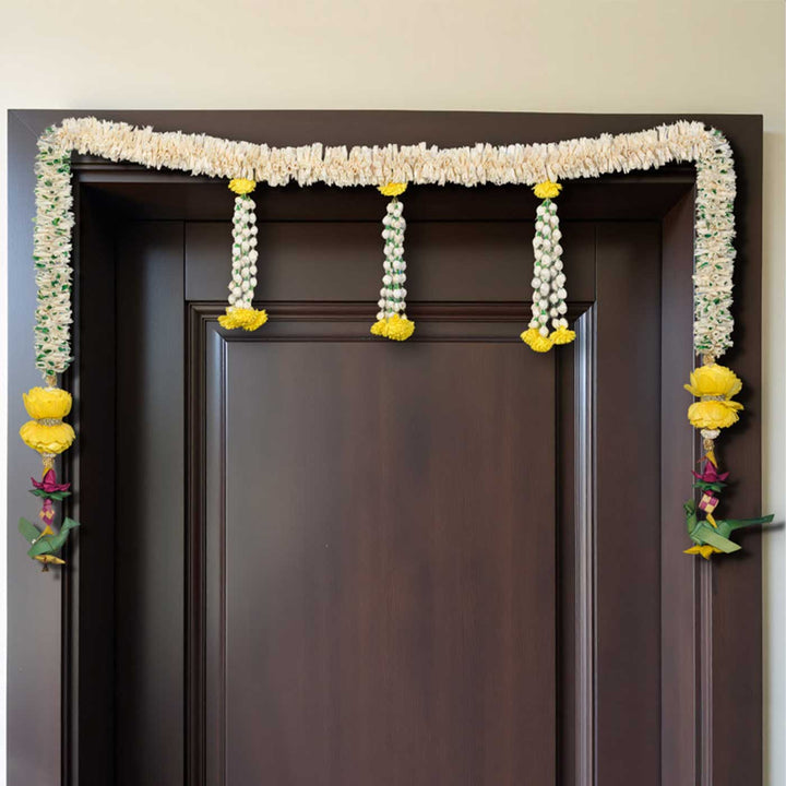 73 In | Handmade Dhanya White Shola Flower Toran