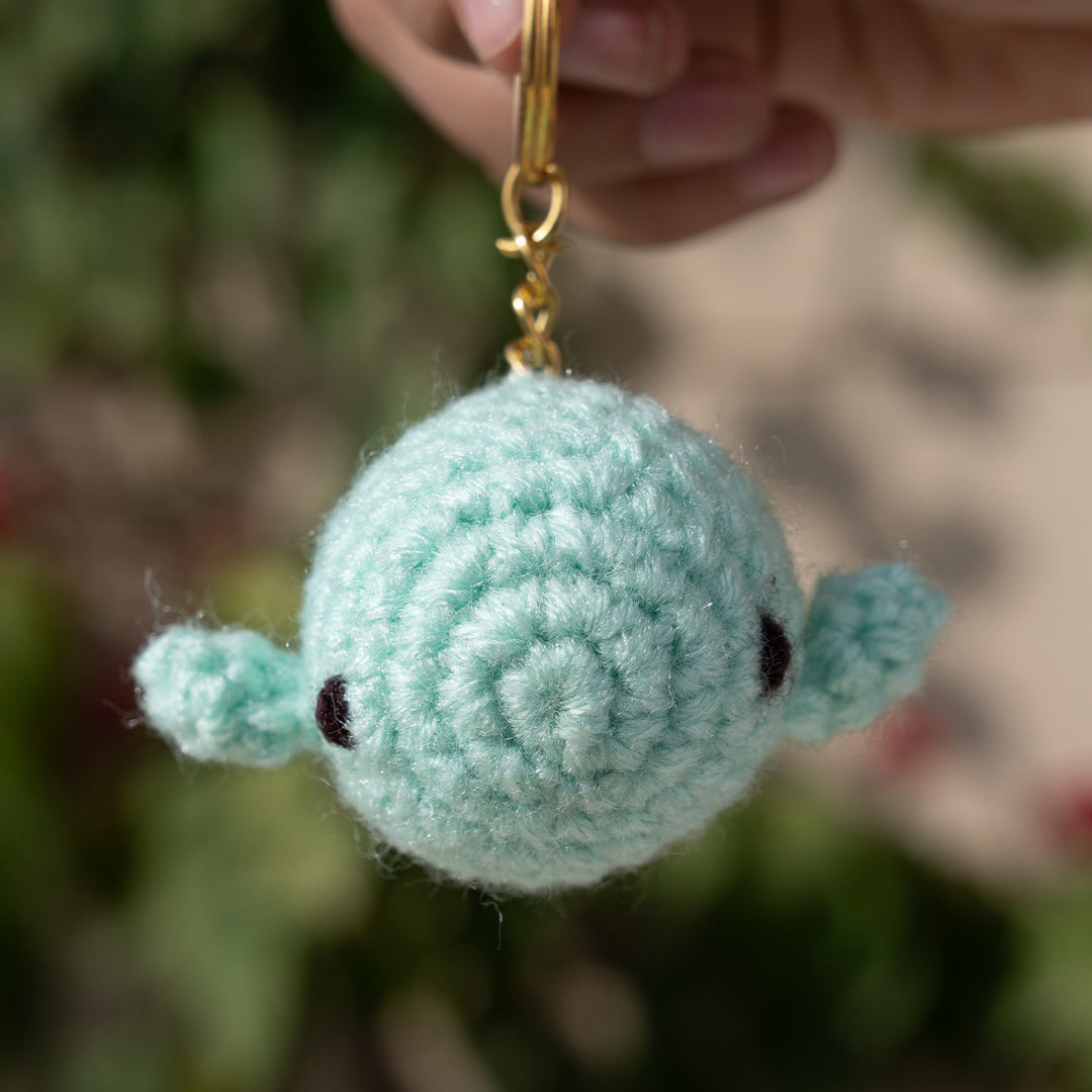 Handmade Crochet Whale Ornament For Christmas Decoration