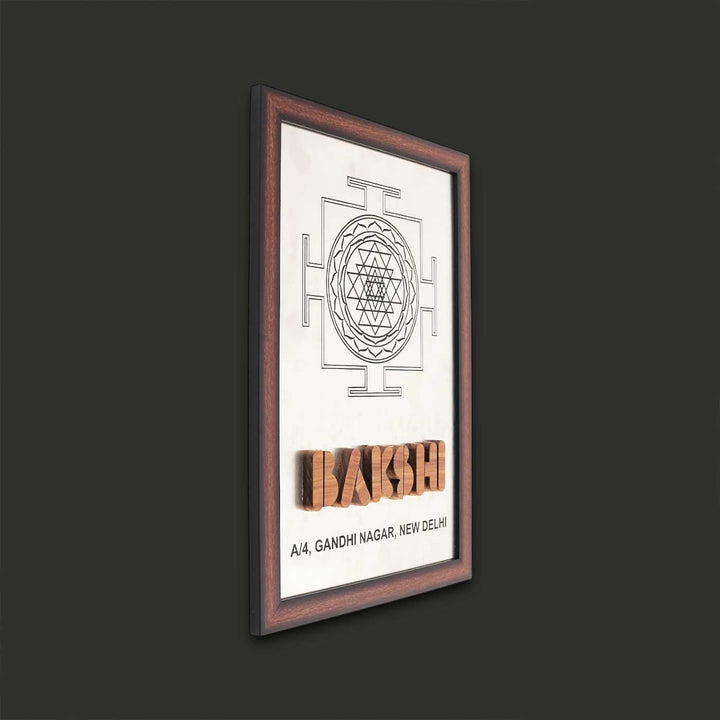 Personalized Engraved Chakra Theme Stainless Steel Name Plate