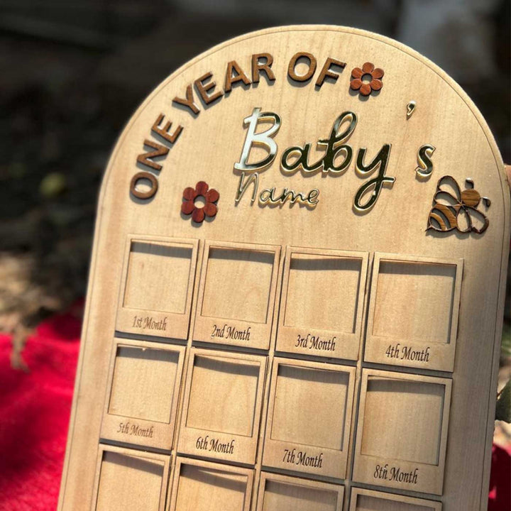 Personalized One year Wooden Frame For New Born