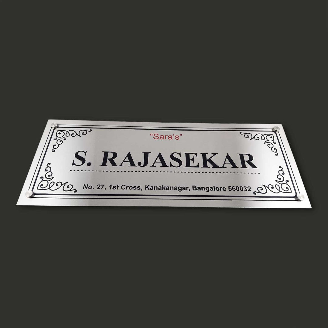 Personalized Engraved Classic Stainless Steel Name Plate