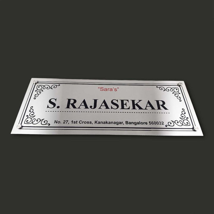 Personalized Engraved Classic Stainless Steel Name Plate