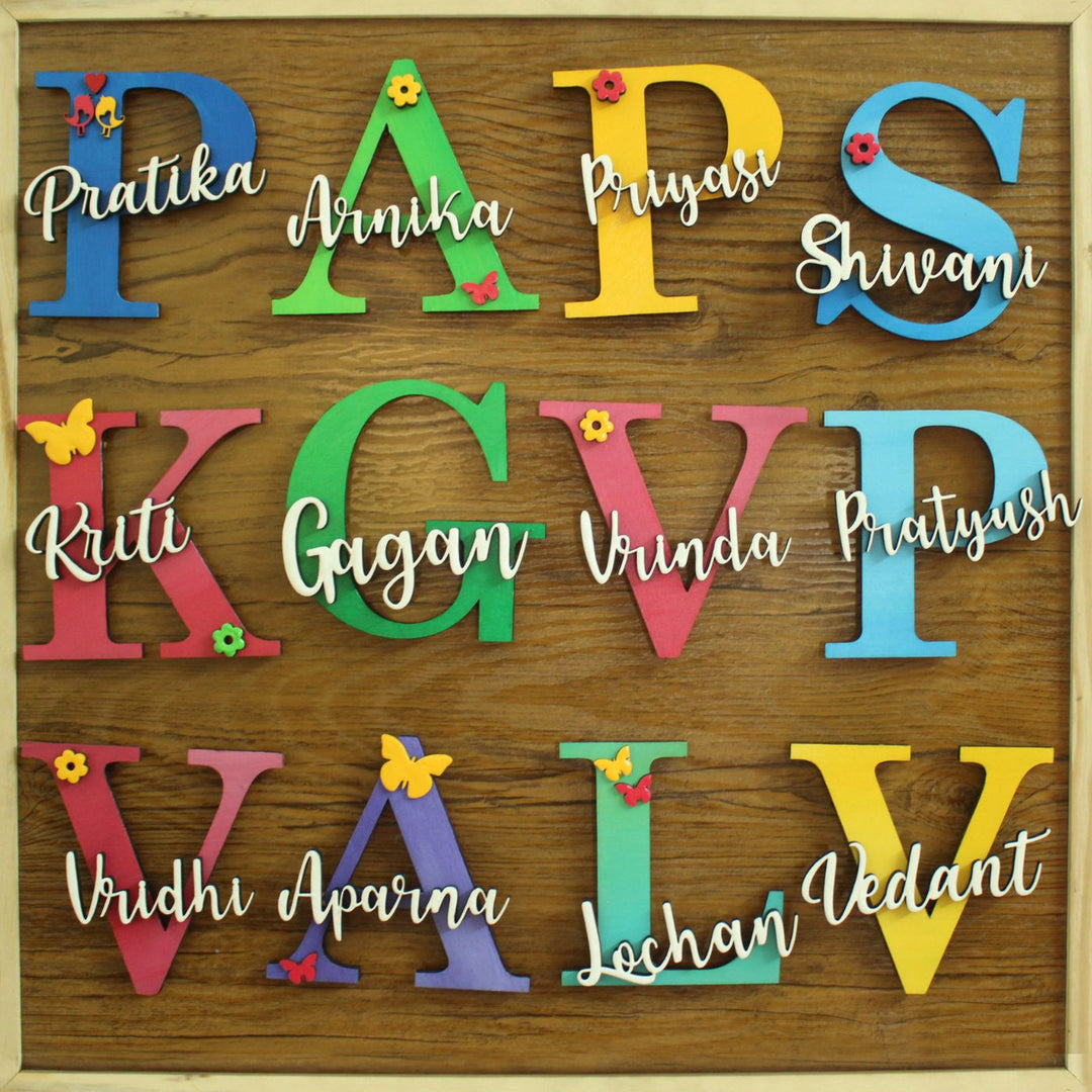 Personalized Handcrafted Monogram Design Fridge Magnet