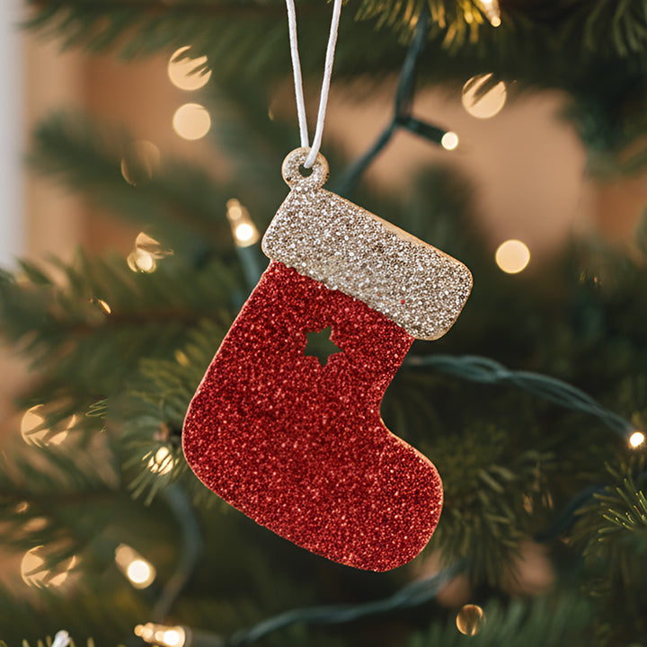 Handmade Stocking Theme MDF Wood Ornament For Christmas Decoration