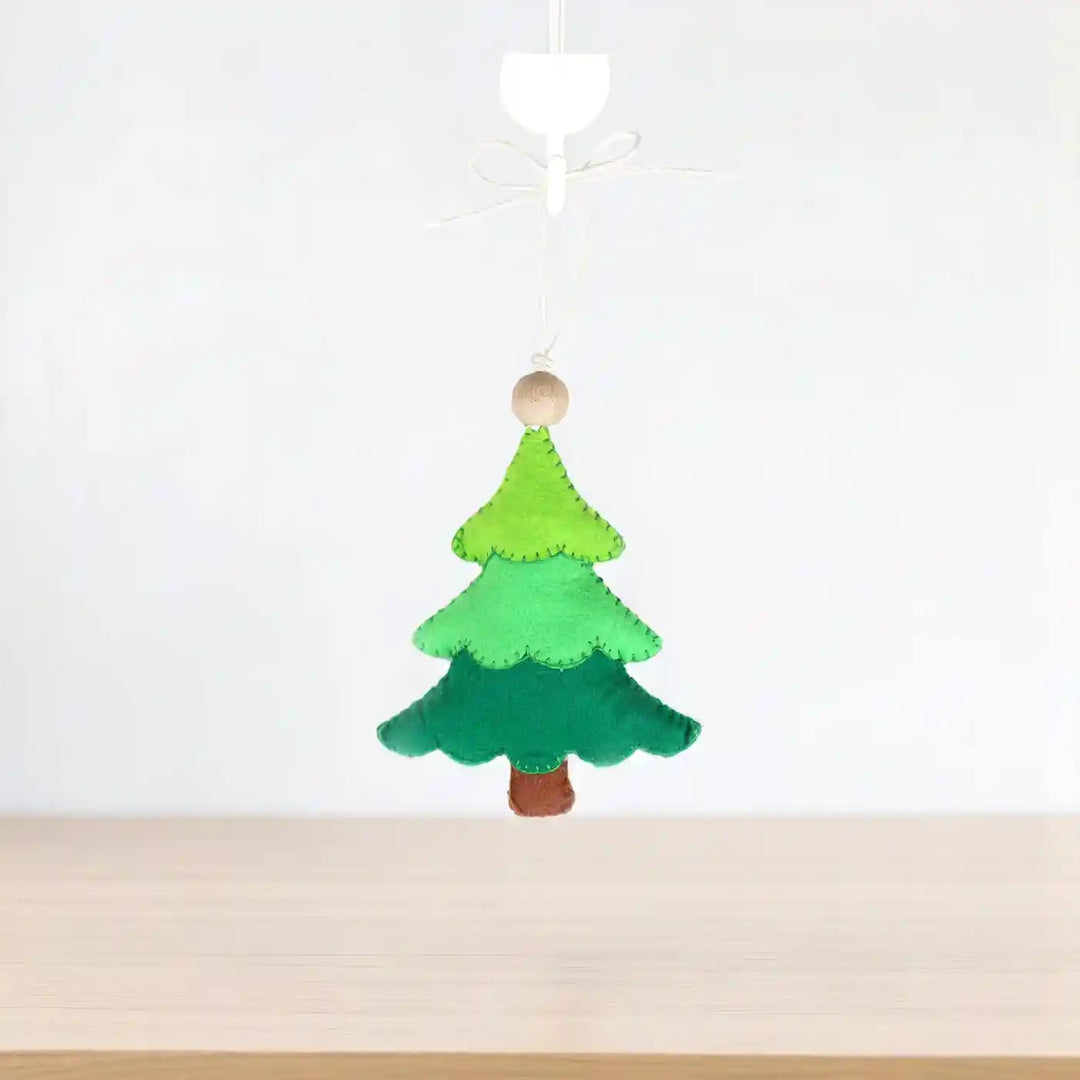 Handmade Pine Tree Felt Hanging For Kids