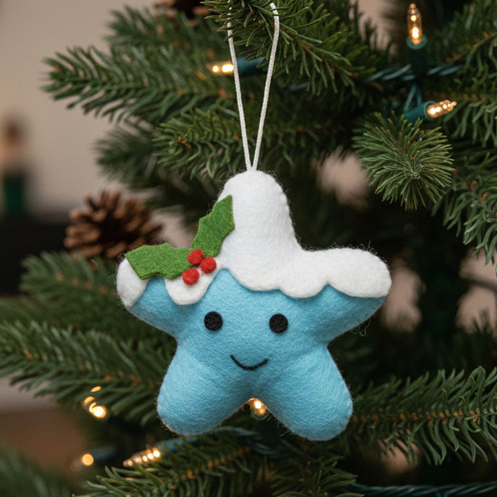 Assorted Personalized Star Smiley Ornament For Christmas Decoration