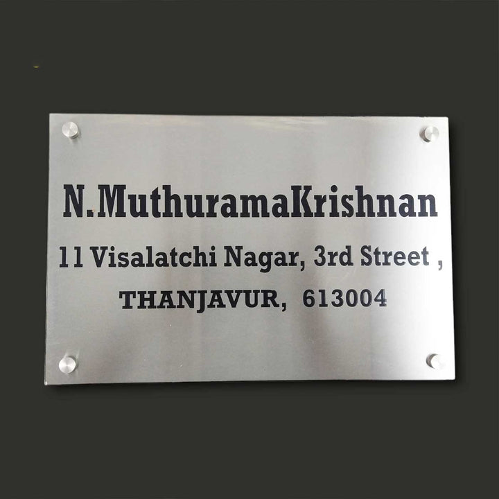 Personalized Engraved Timeless Stainless Steel Name Plate