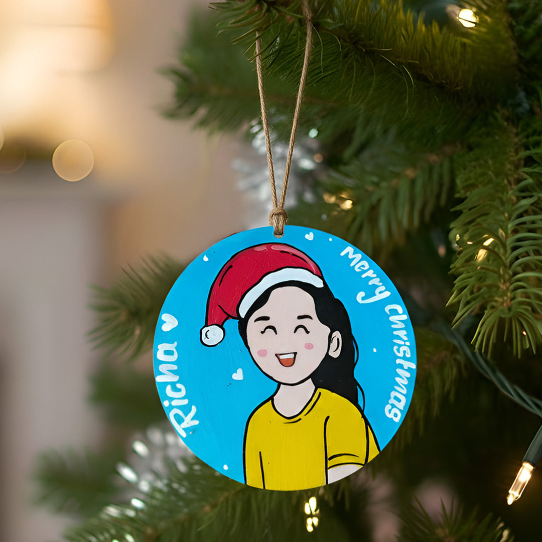 Photo Personalized Hand-Painted MDF Wood Ornament For Christmas Decoration