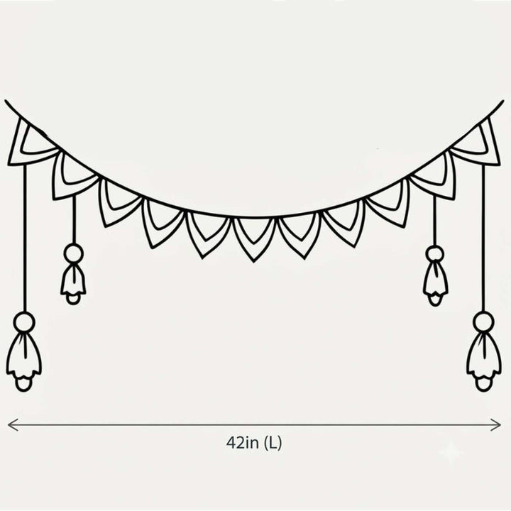 Handmade Moli & Haldi Gaanth Braided Banderwal Toran with Bells