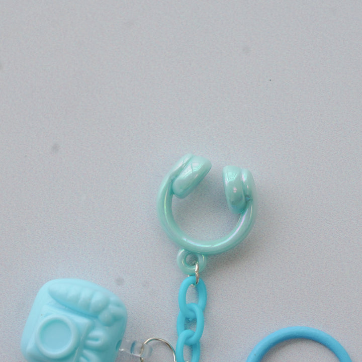 Personalised Acrylic Bag Charm With Initial Name & Keyring