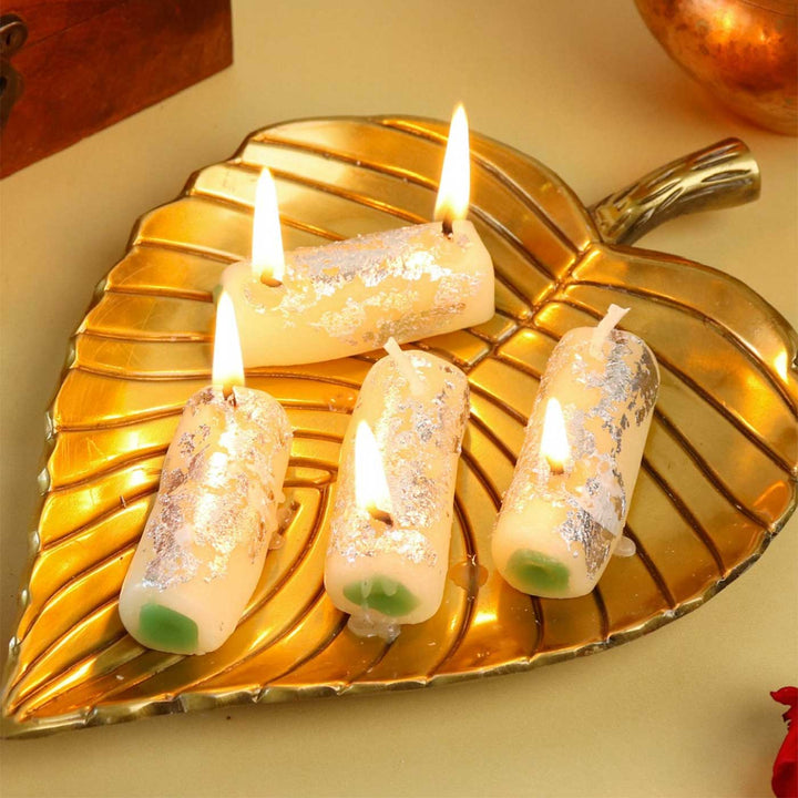 Handmade Kaju Roll Soy Wax Scented Mithai Candle | Set Of 4