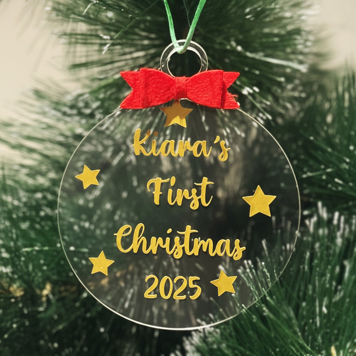 Personalized "First Christmas" Acrylic Ornament For Christmas Tree Decoration
