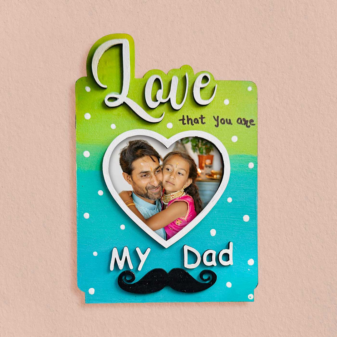 Photo Personalized Handmade Best Dad MDF Wood Fridge Magnet