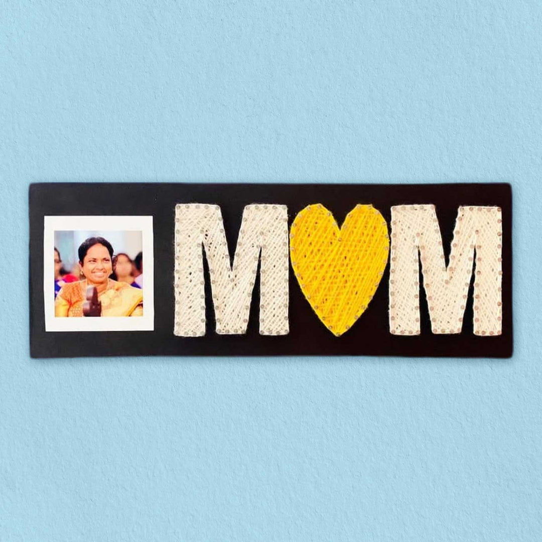 Photo Personalized Handmade String Art Mom Theme Wooden Decorative Plaque For Mothers