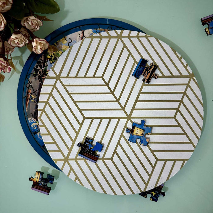 Photo Personalized Round "Happy Mother's Day" MDF Wood Puzzle