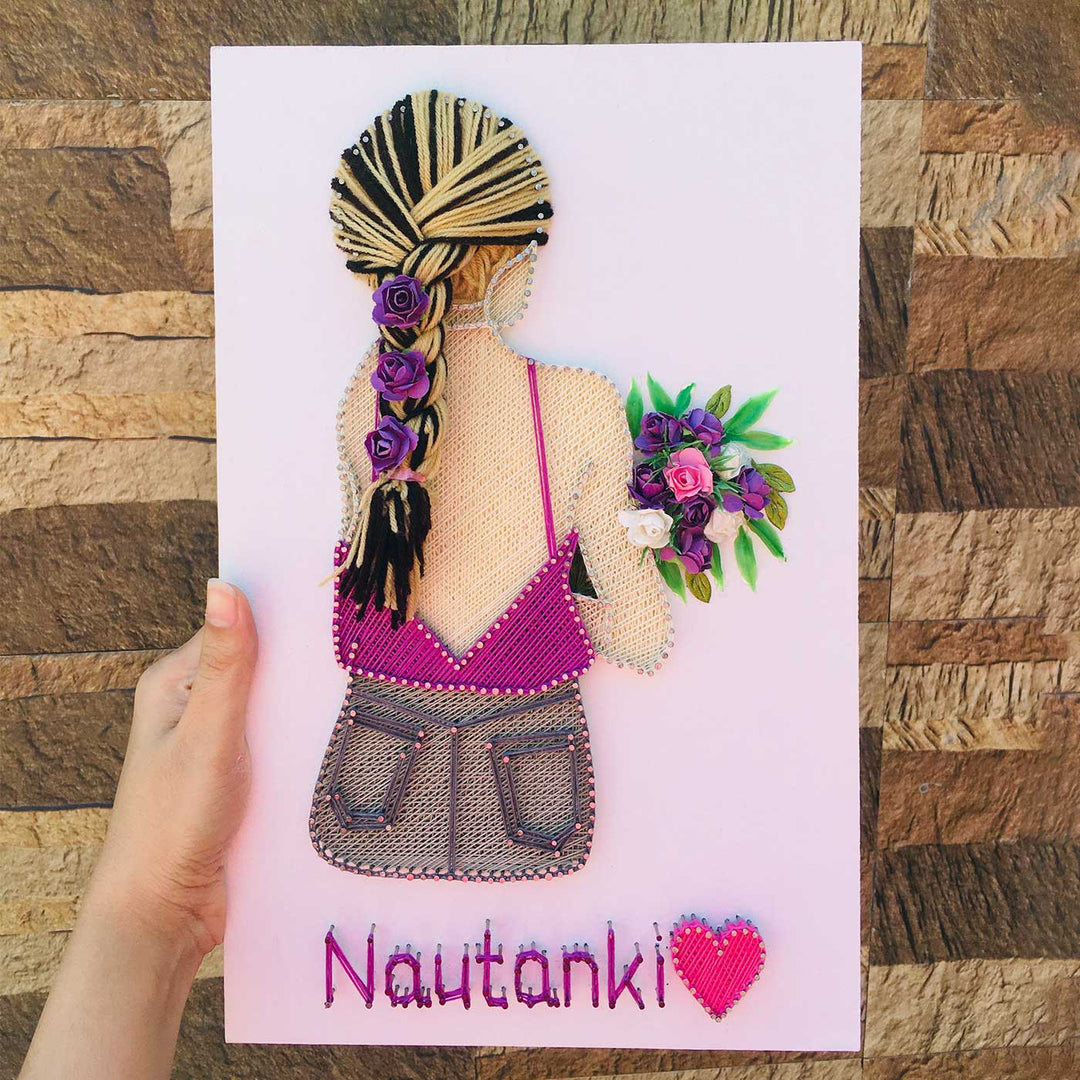 Personalized Handmade String Art Sister Design MDF Wood Decorative Plaque