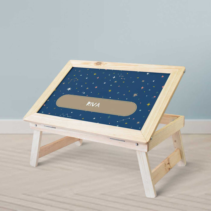 Personalized Twinkling Stars Theme Wooden Foldable Desk