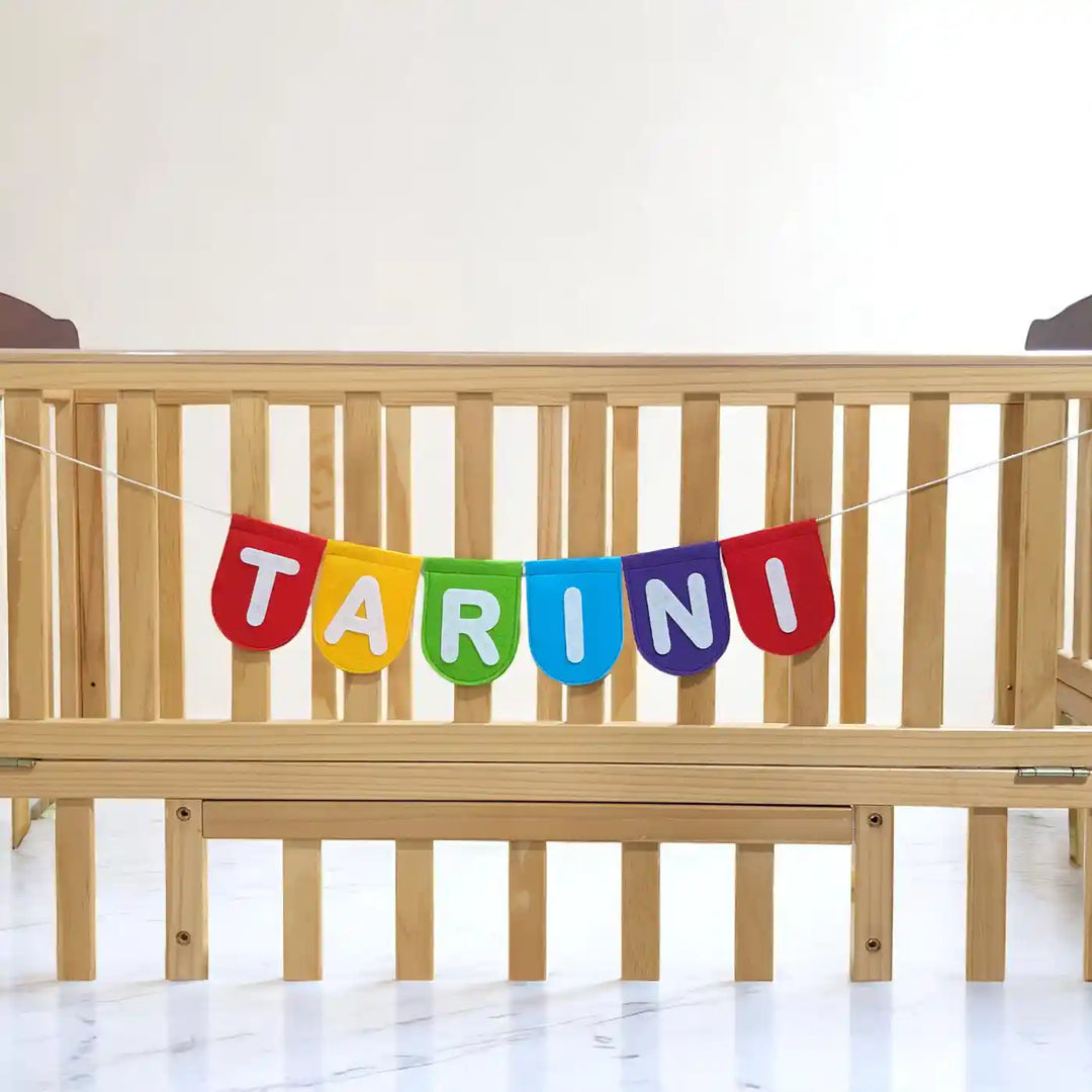 Personalized Handmade Rainbow Theme Felt Bunting For Kids