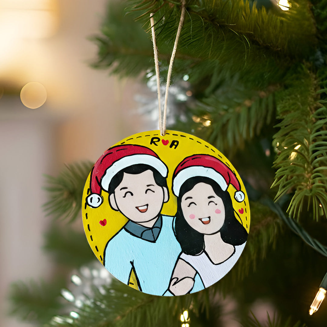 Photo Personalized Hand-Painted MDF Wood Ornament For Christmas Decoration