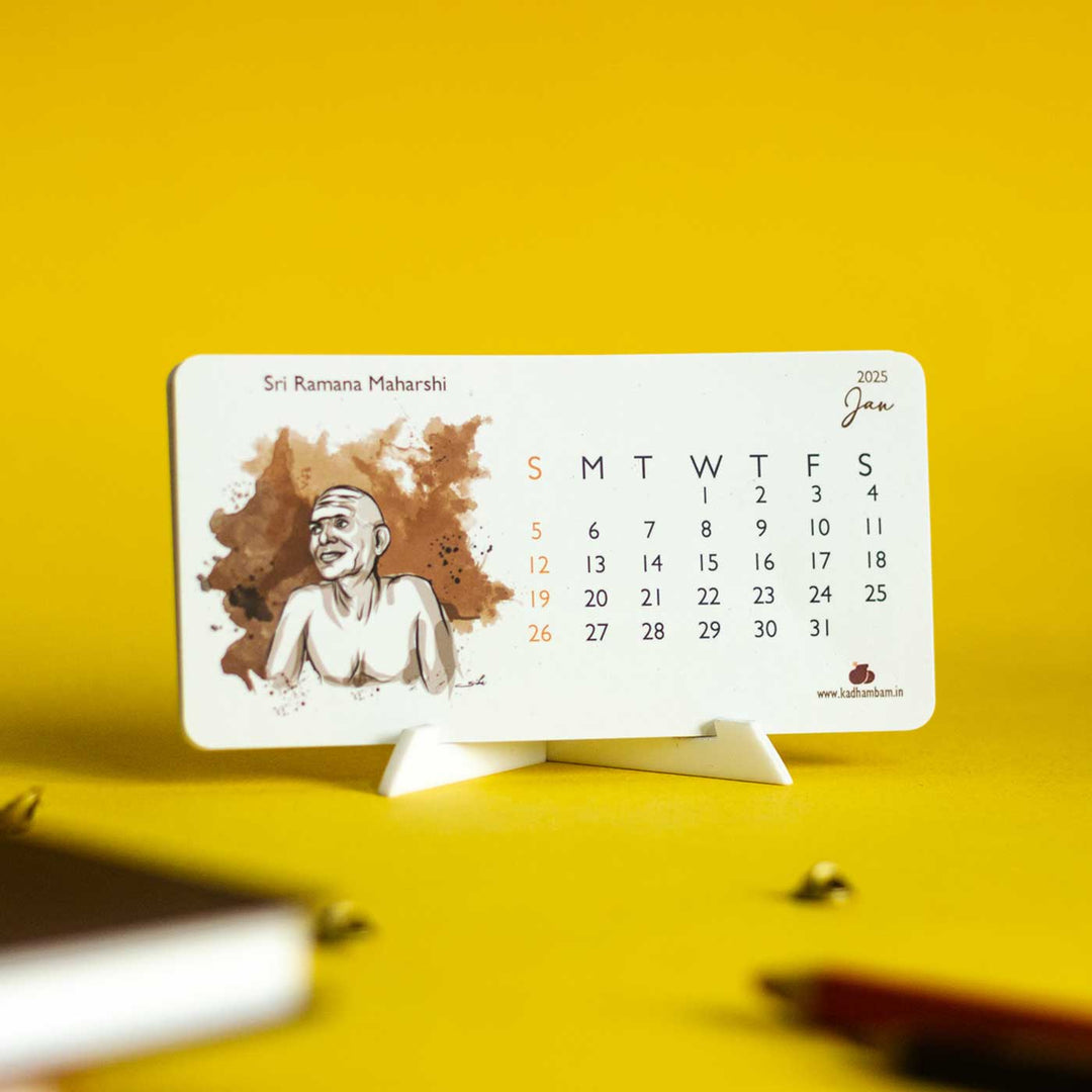 Printed Ramana Maharshi 2026 Desk Calendar