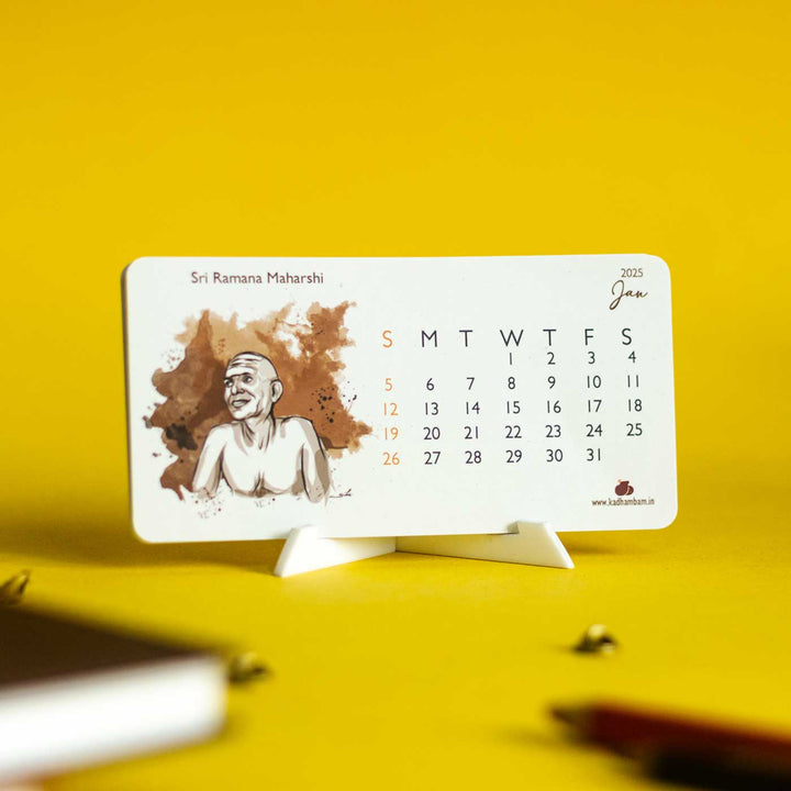 Printed Ramana Maharshi 2026 Desk Calendar