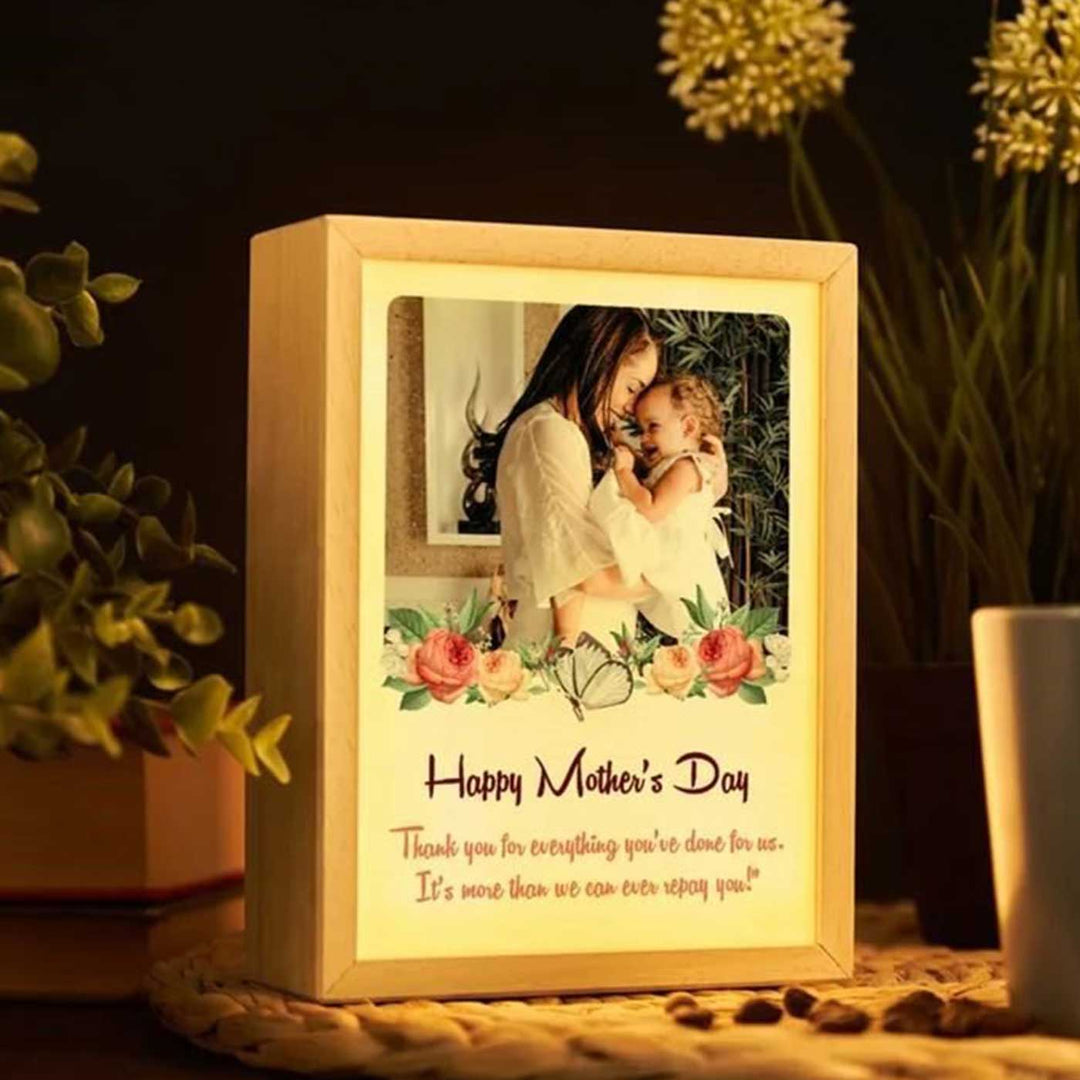 Photo Personalized "Happy Mother's Day" Engraved Acrylic Lamp For Mothers