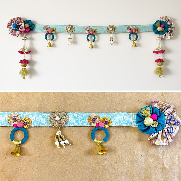 38 In | Handmade Decorative Khushaan Floral Silk Toran
