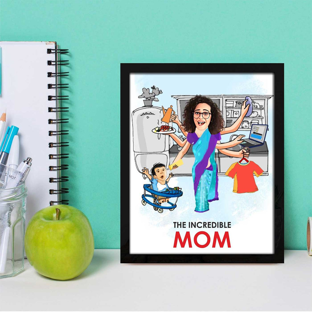 Photo Personalized "The Incredible Mom" Framed Decorative Plaque For Mothers
