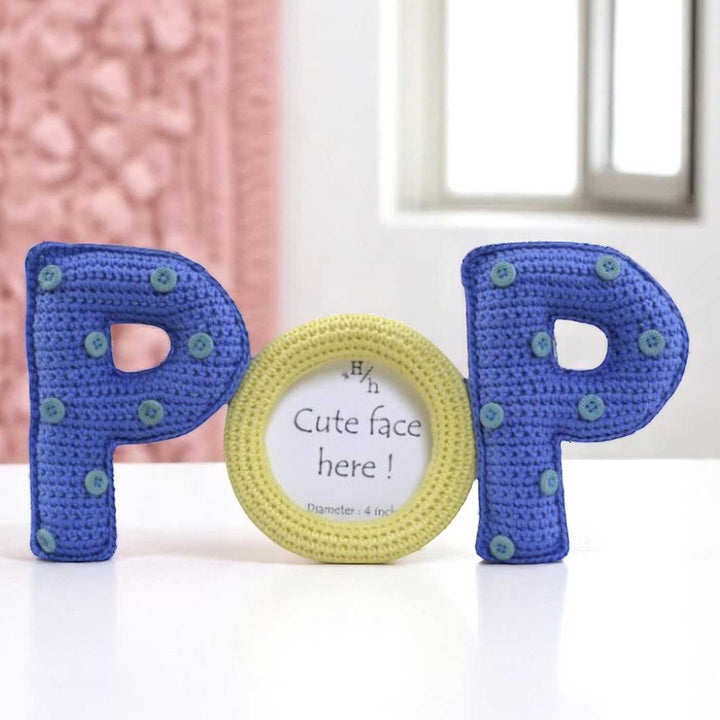 Handmade Crochet Photo Frame for Fathers