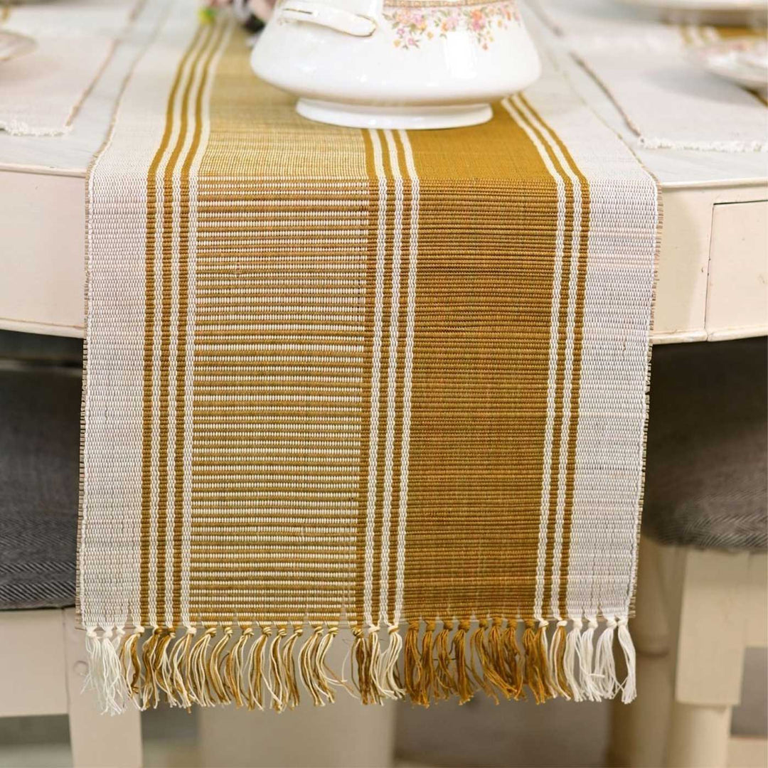 Hand Woven Double Design Madhurkati Table Runner