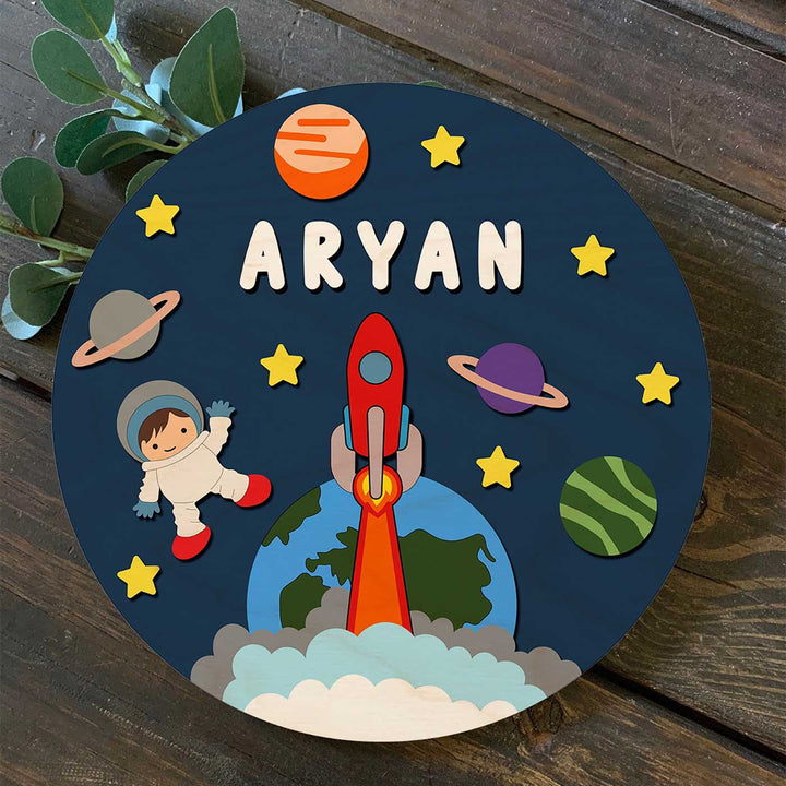 Kids Theme 3D Name Plate 11 - Name Personalization Example