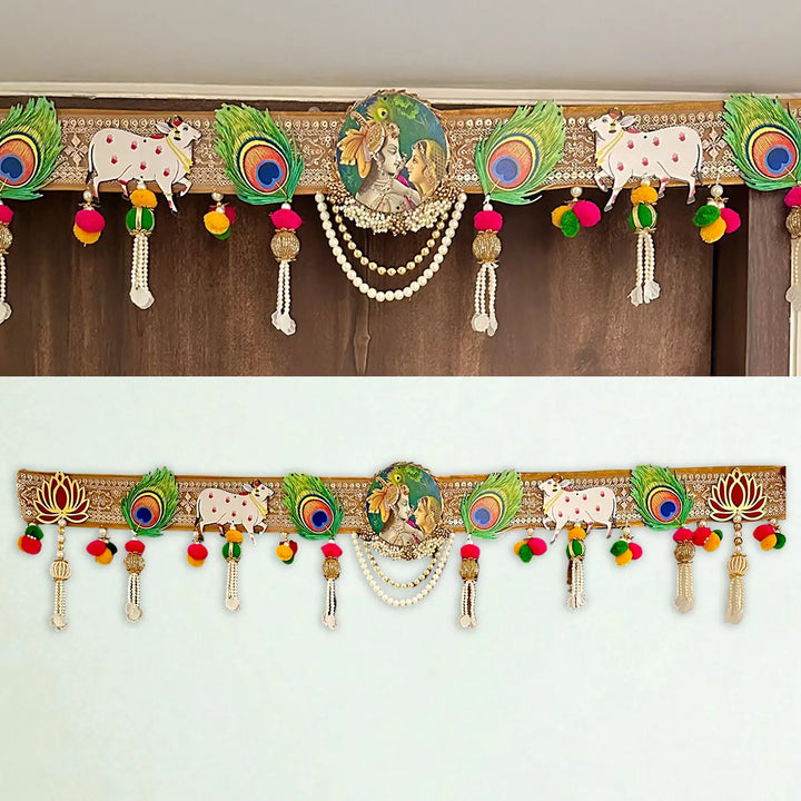 38 In | Handmade Decorative Radha Krishna & Pichwai Toran