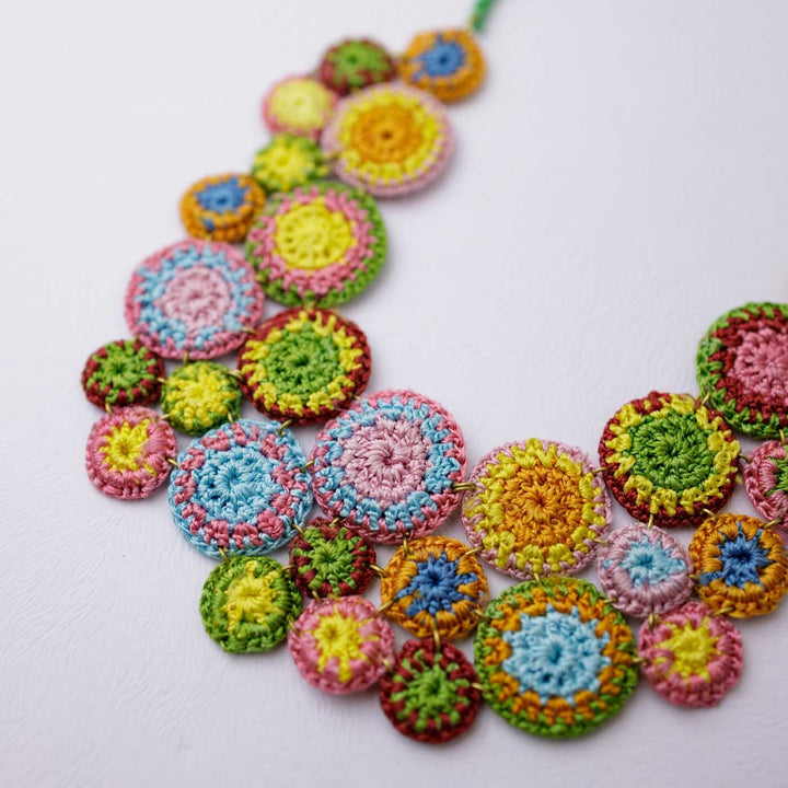 Handmade Crochet Multicolor Kai Necklace