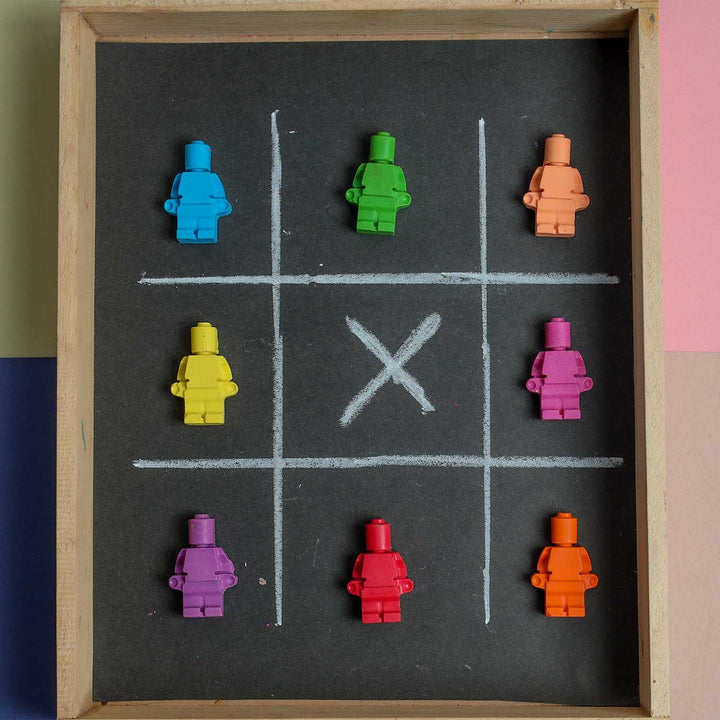 Handmade Non-Toxic Lego Man Crayons | Set Of 8