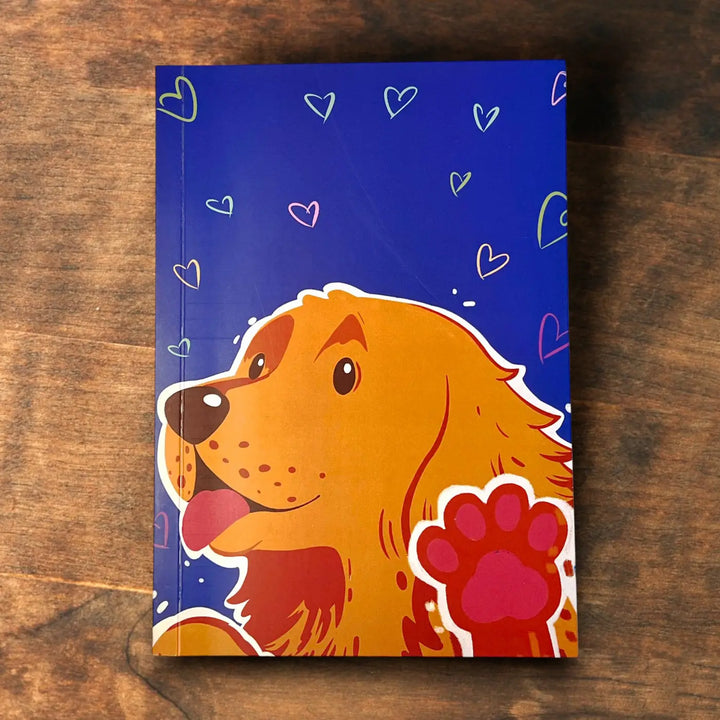 Printed Golden Retriever Theme Ruled Notebook | A5 | 50 Pages