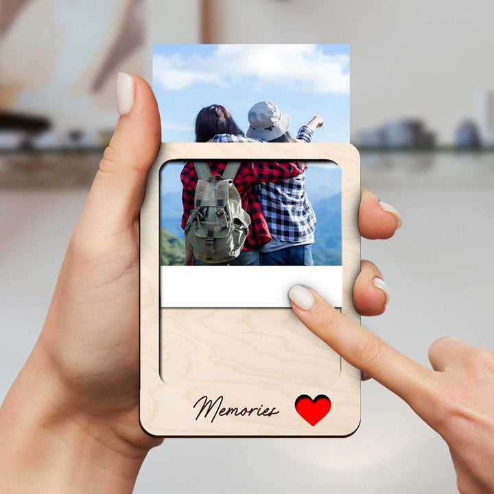 Photo Personalized Printed "Memories" Wooden Fridge Magnet