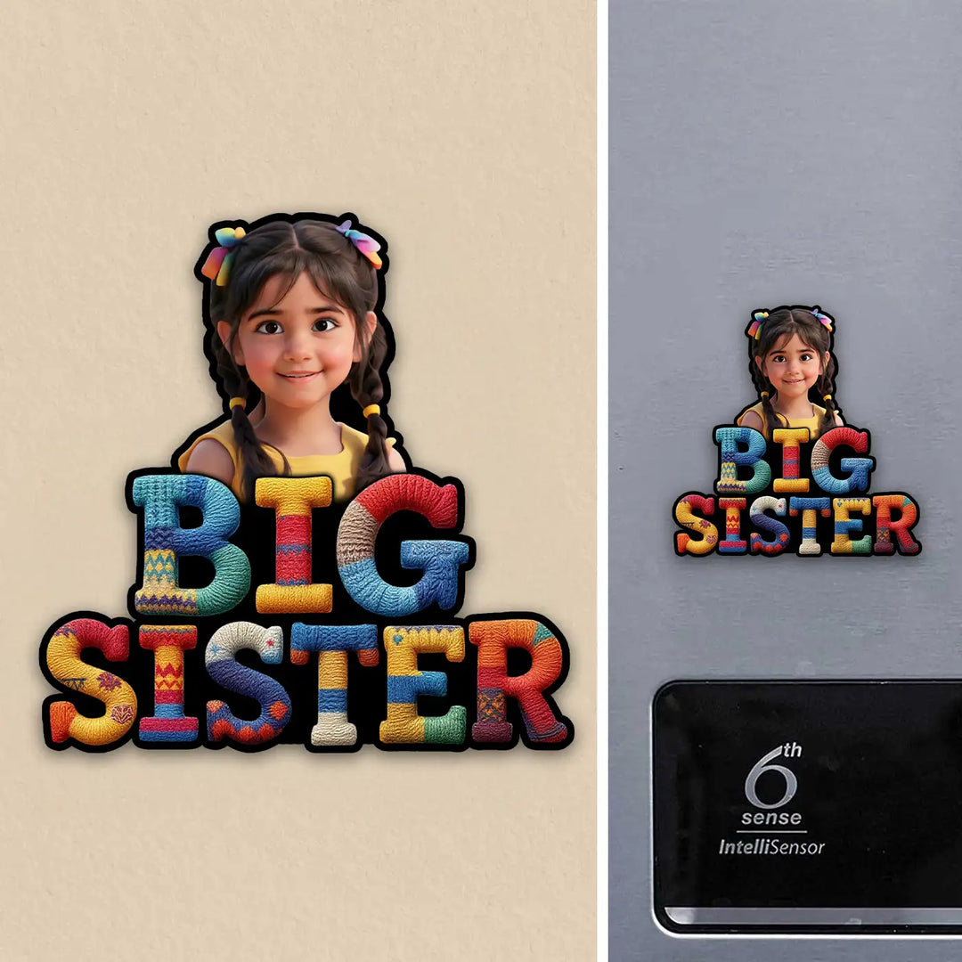 Photo Personalized "Big Sister" Acrylic Fridge Magnet