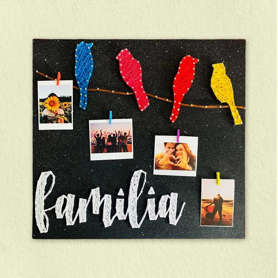 Photo Personalized Handmade String Art Birds Theme Wooden Decorative Plaque