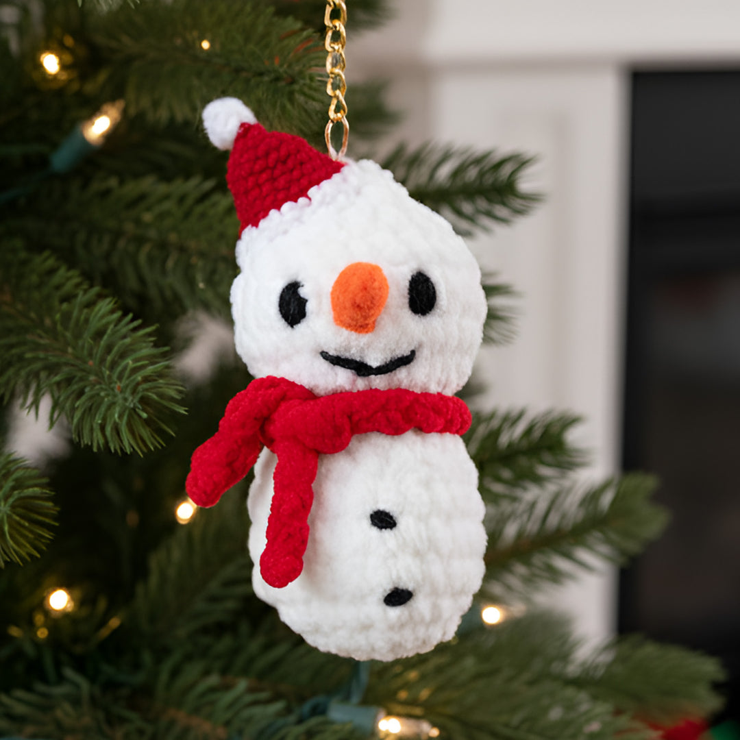Handmade Crochet Snowman Toy For Christmas Decoration