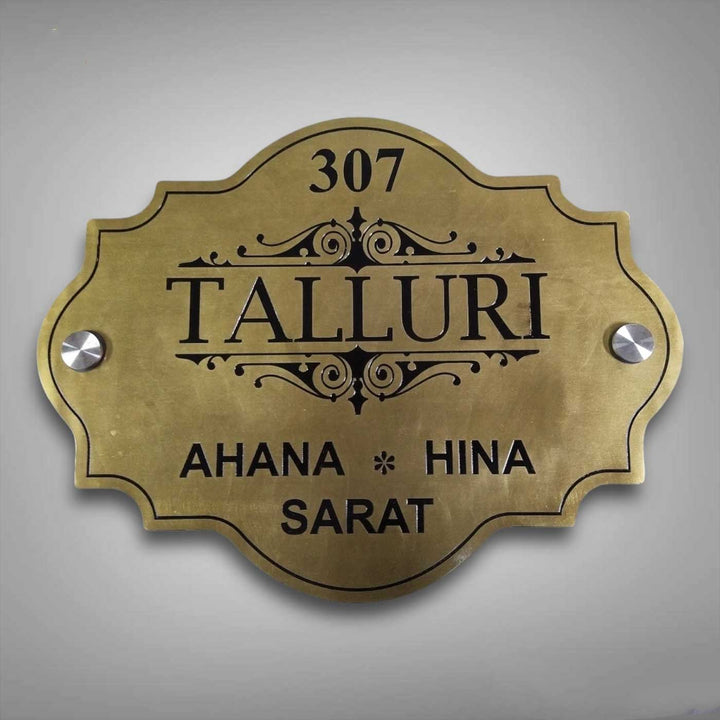 Personalized Weatherproof Modern Stainless Steel Name Plate