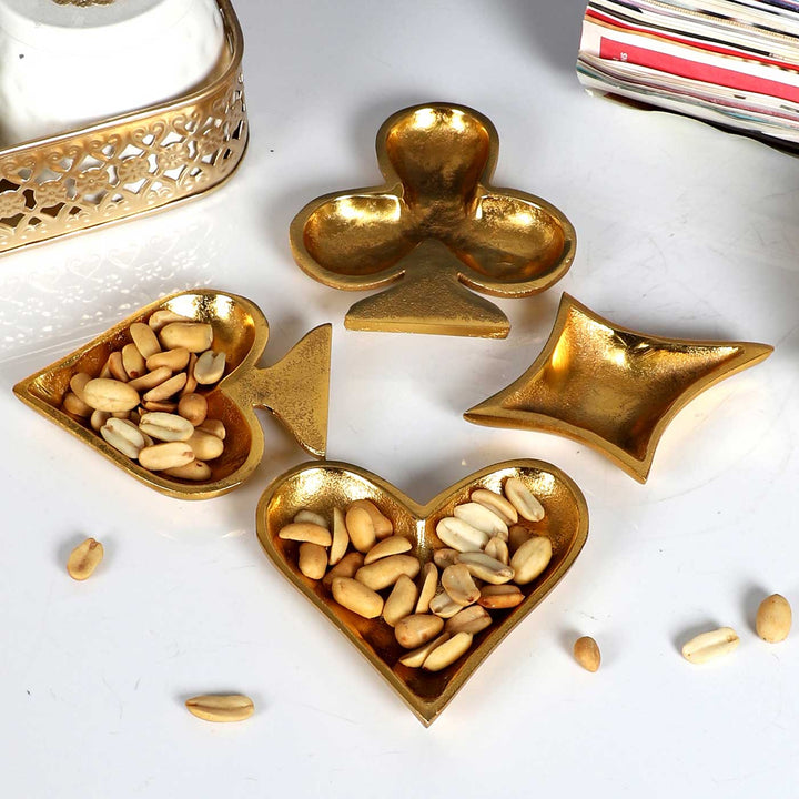 Handmade Playing Cards Theme Platter | Set Of 4