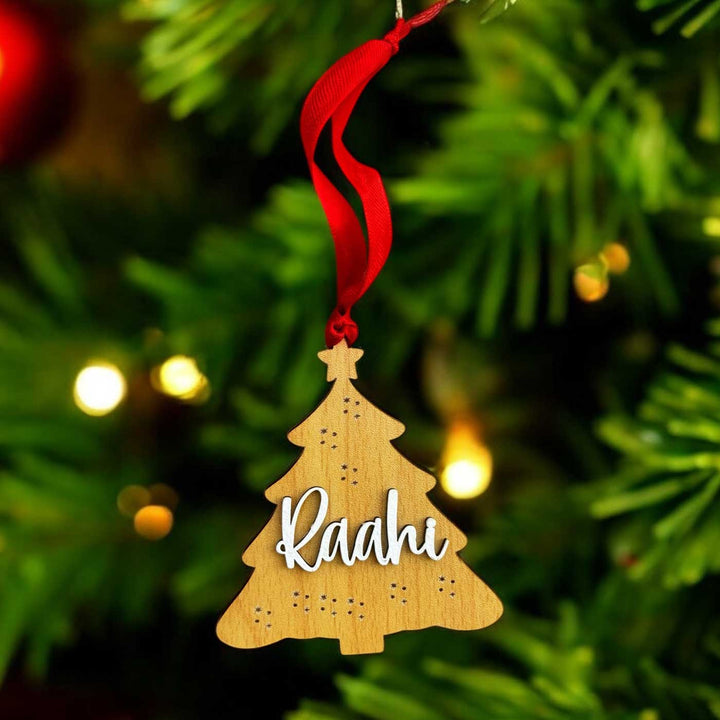Personalized Xmas Tree Mdf Wood Ornaments For Christmas Tree Decoration