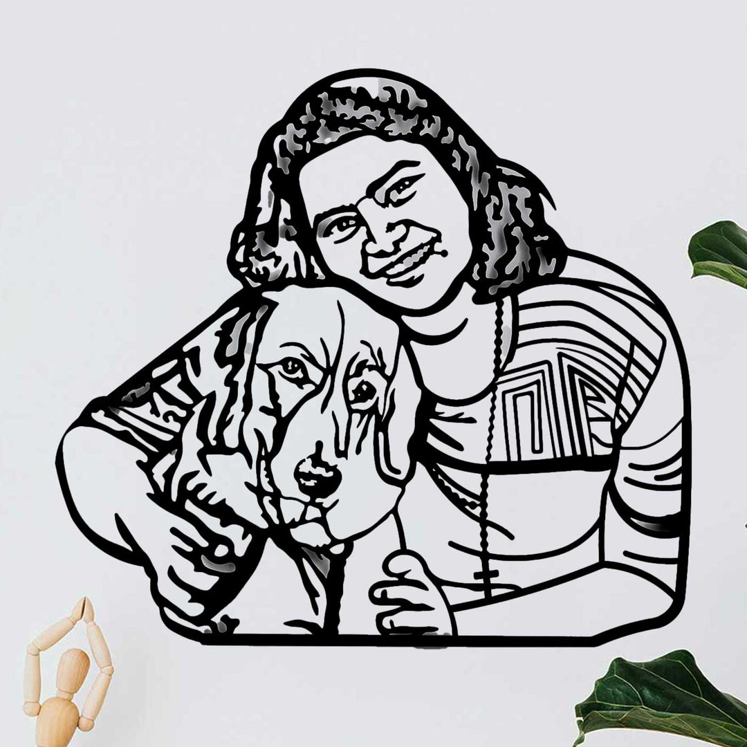 Photo Personalized Handmade Laser Cut Pet Lover Theme Metal Decorative Plaque