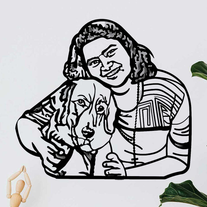Photo Personalized Handmade Laser Cut Pet Lover Theme Metal Decorative Plaque