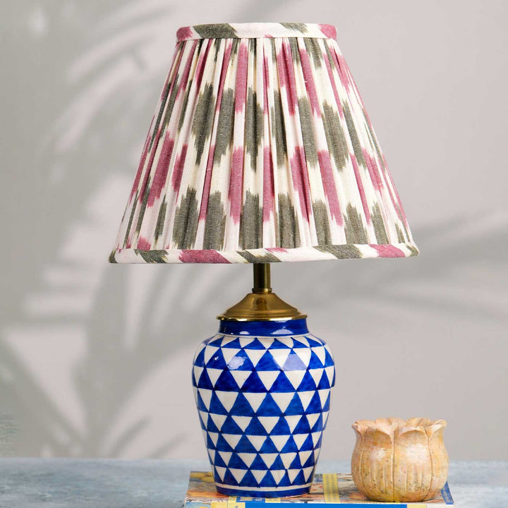 Pink Ikat Pleated Empire Lampshade