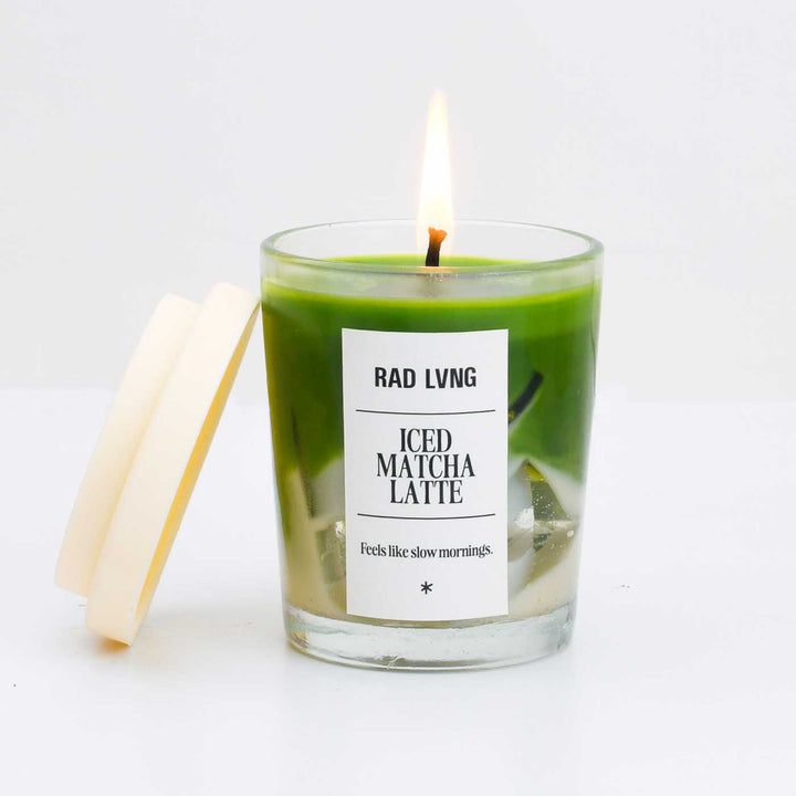 Hand Poured Iced Matcha Latte Petite Scented Soy Wax Candle