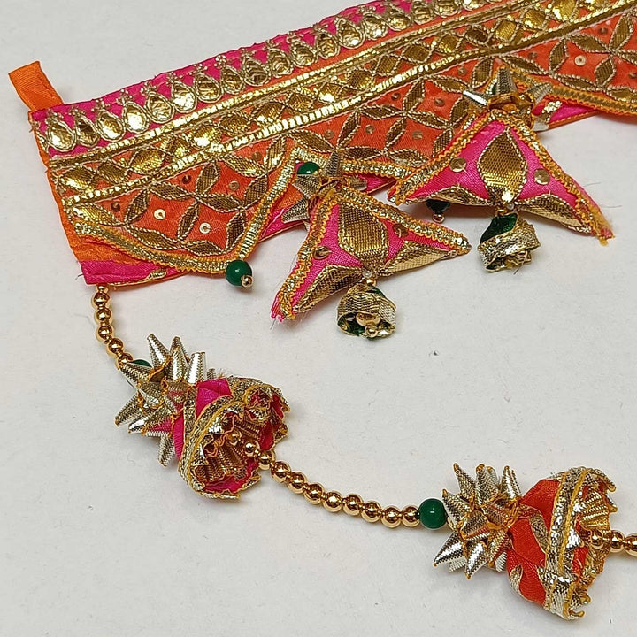 43 In | Handmade Orange & Pink Traditional Gota Patti Toran