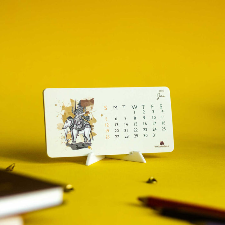 Printed Kaaval Deivam 2026 Desk Calendar