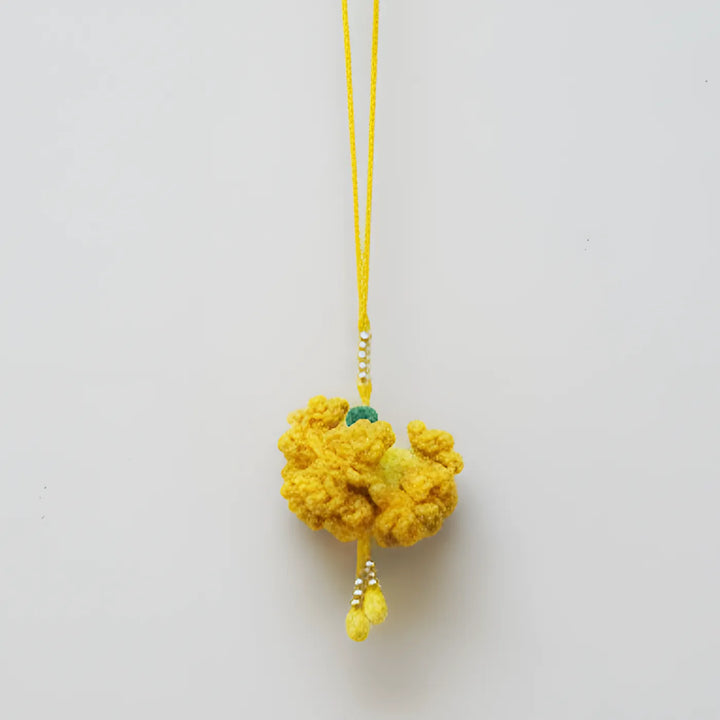 2 Pc | 7 Inch | Handmade Crochet Marigold Hangings